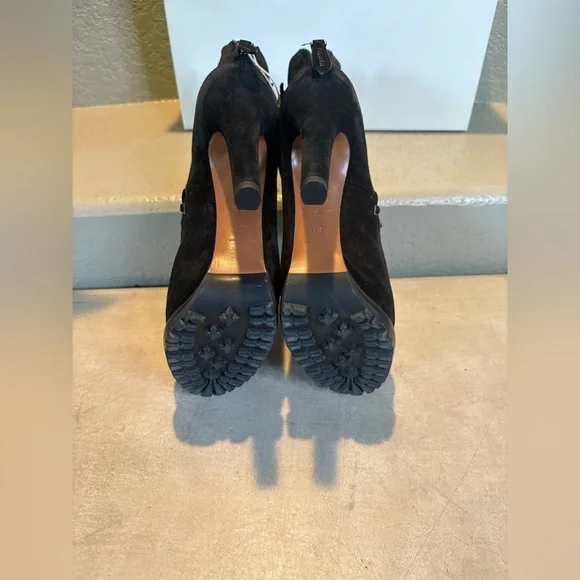 New- Azzedine Alaïa Lace-Up Suede Leather Platform Ankle Boots.Size: 37.5 - Picture 10 of 11